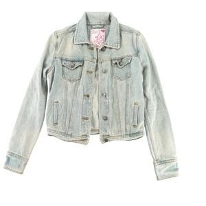 Vintage Y2K Light Wash Denim Jean Jacket Dear AB by Amanda Bynes Small